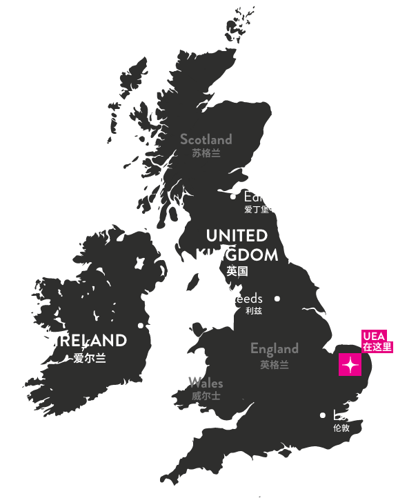 UEA location map